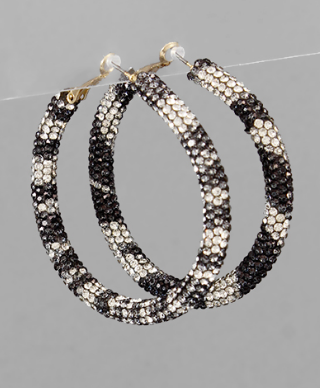 Leopard Crystal Hoops - fab'rik