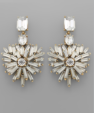 Heart Burst Crystal Earrings - fab'rik