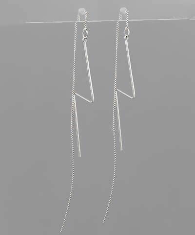 Henley Lightning Bolt Threaded Back Earring - fab'rik