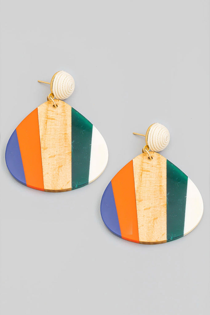 Maya Wood Drop Earring - fab'rik