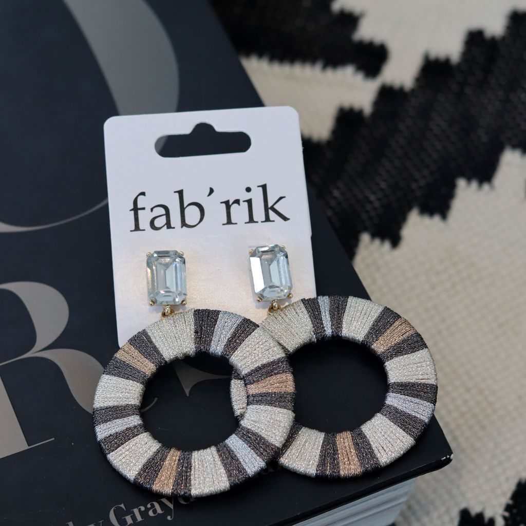 Emberly Color Block Circle Earrings - fab'rik