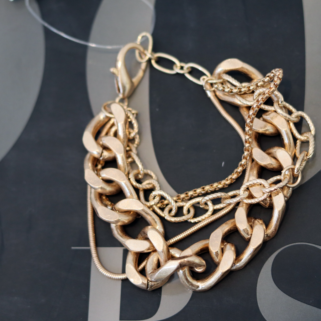 SALE - Evelyn Layered Chunky Bracelet - fab'rik