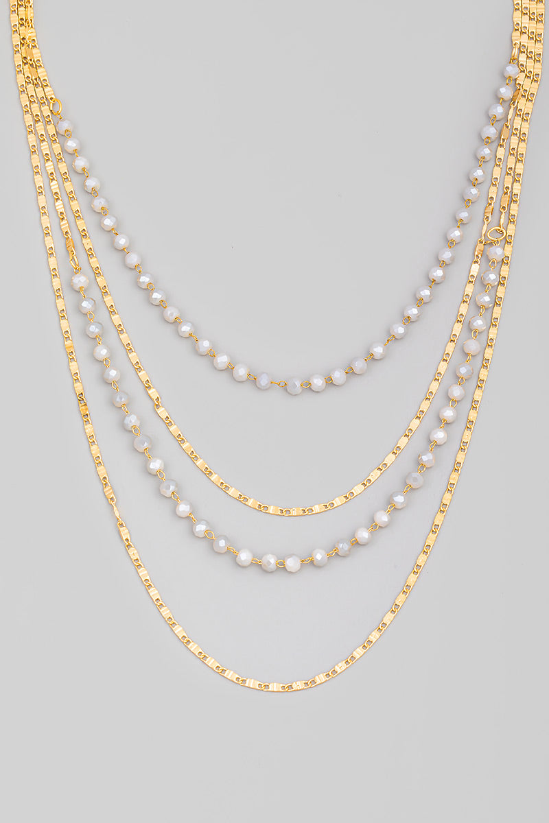 Arista Layered Beaded Necklace - fab'rik