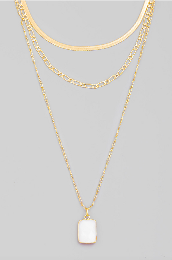 Kimbra Stone Layered Necklace - fab'rik