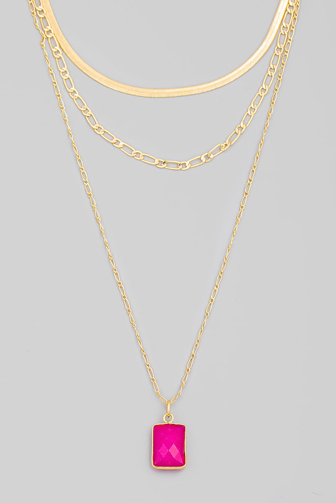Kimbra Stone Layered Necklace - fab'rik