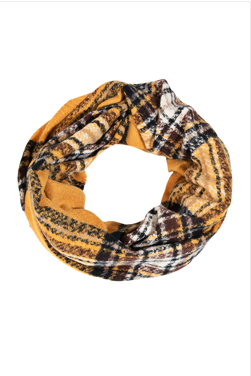SALE - Shoda Plaid Infinity Scarf - fab'rik