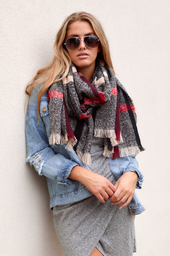 SALE - Valley Plaid Scarf - fab'rik