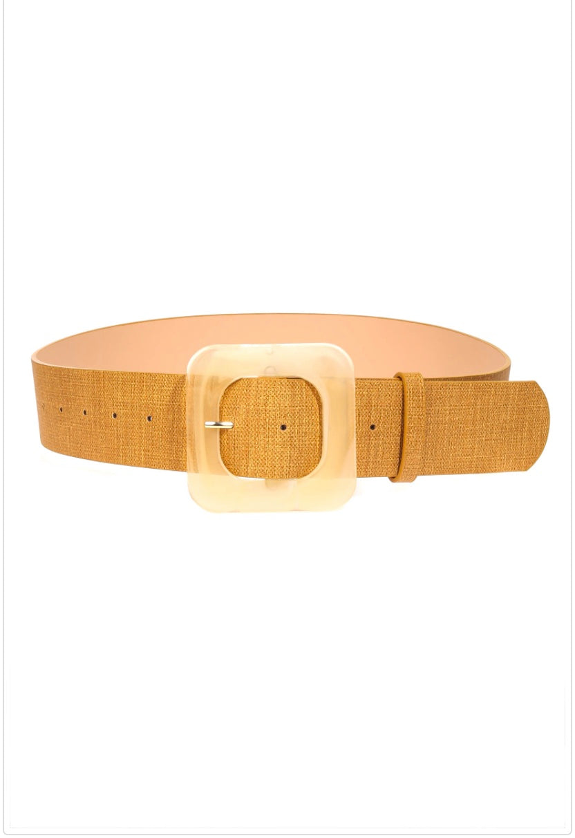 Melbourne Square Lucite Buckle Belt - fab'rik