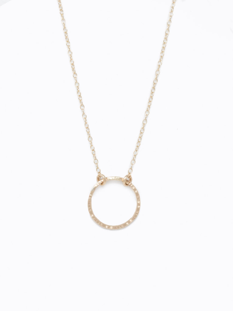 Floating Shape Necklace: Gold Circle - fab'rik