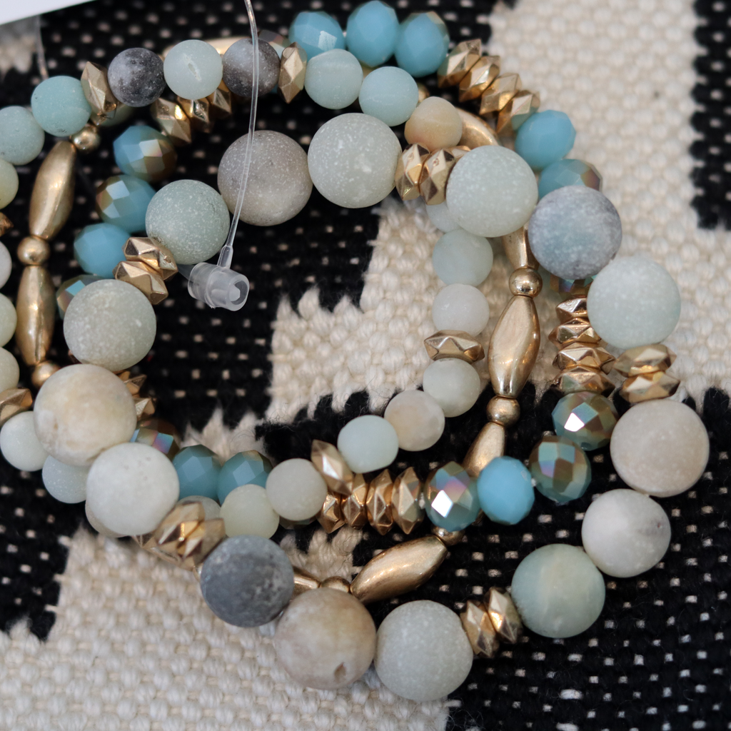 SALE - Harper Stone and Bead Bracelet - fab'rik