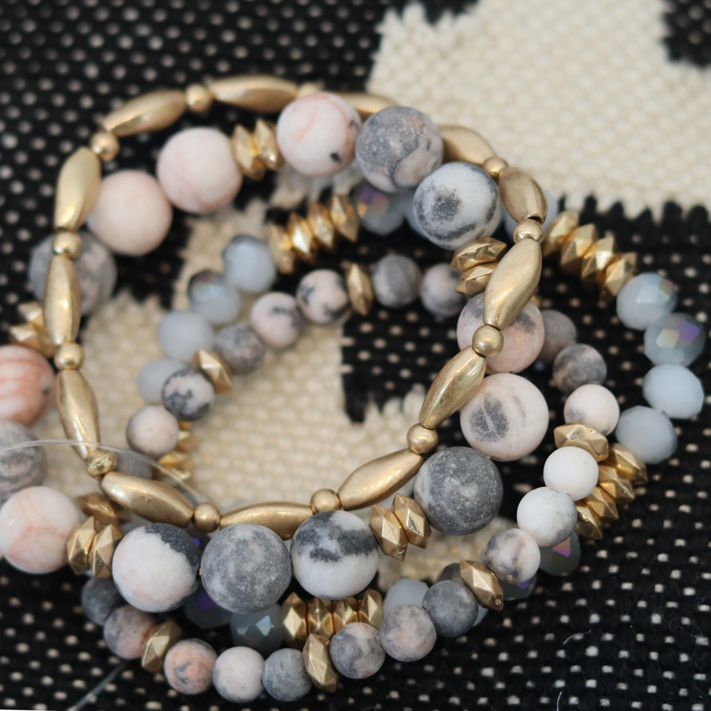 SALE - Harper Stone and Bead Bracelet - fab'rik