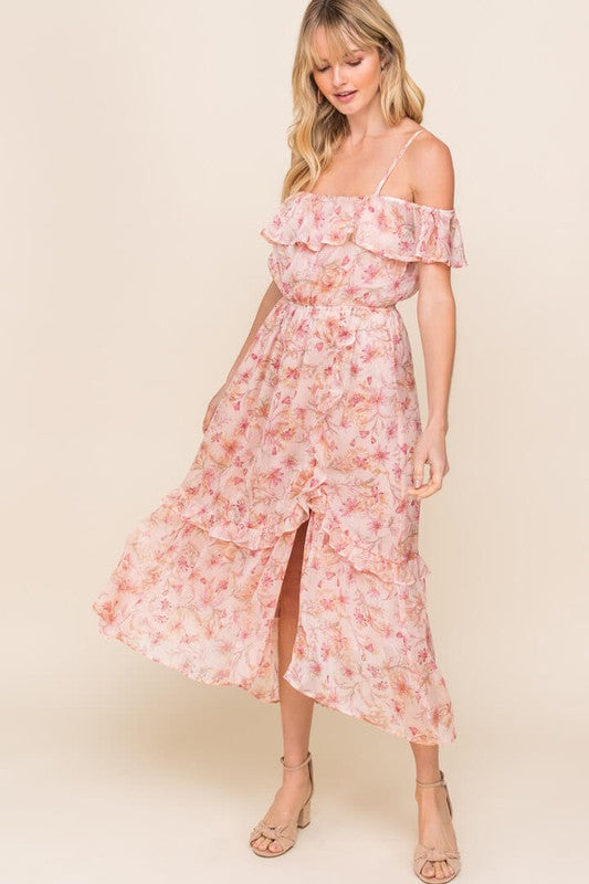 SALE - Verena Floral Print Midi Dress - fab'rik