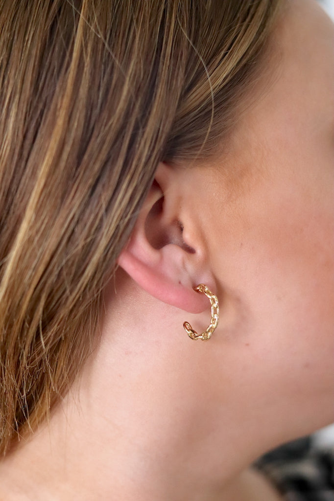 Kambell Small Chain Hoops - fab'rik