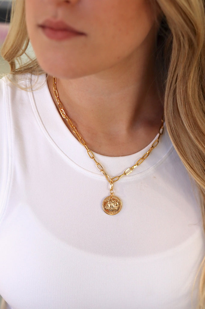 Season Coin & Chain Necklace - fab'rik