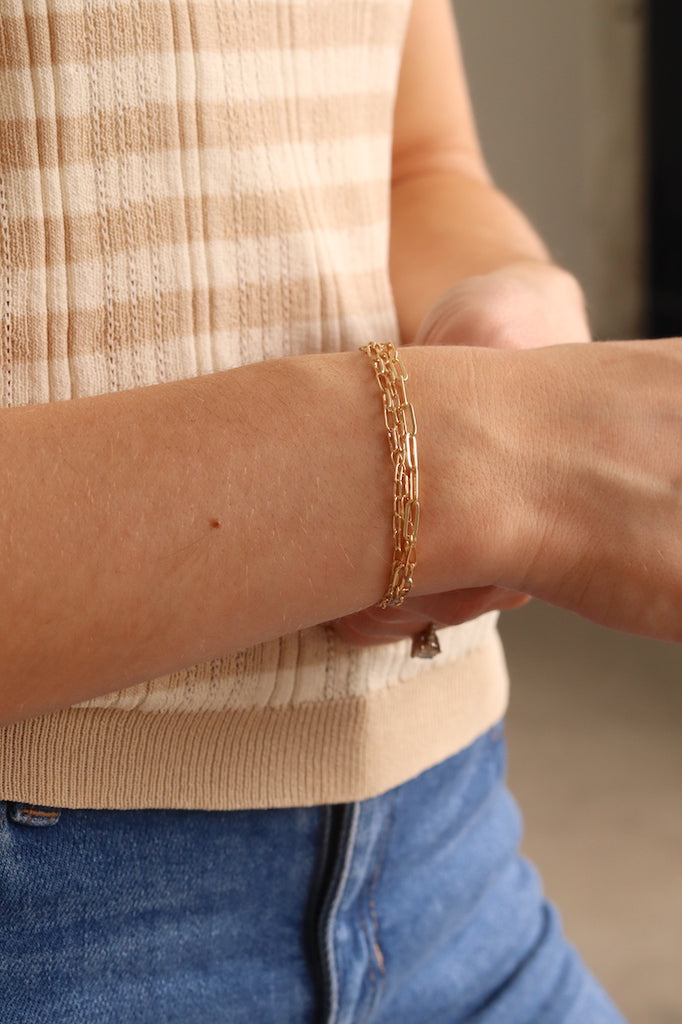 Emilia 3 Row Chain Bracelet - fab'rik