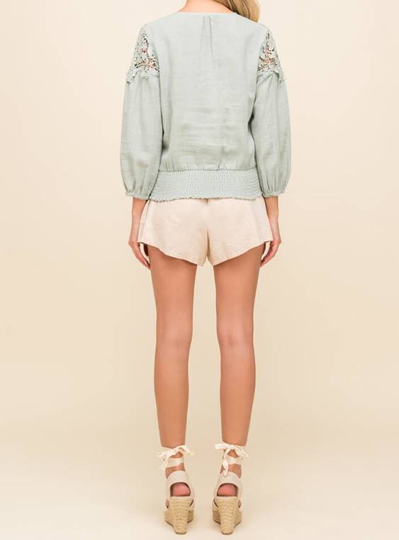 SALE - Callan Crochet Detail Blouse - fab'rik