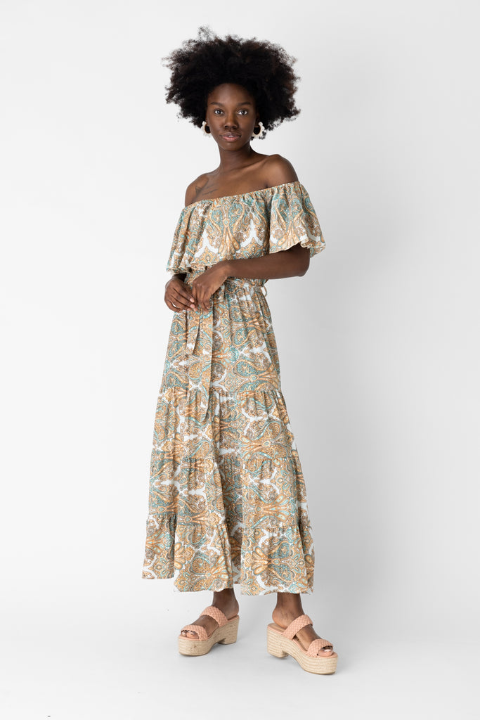 Archie Off The Shoulder Maxi Dress - fab'rik