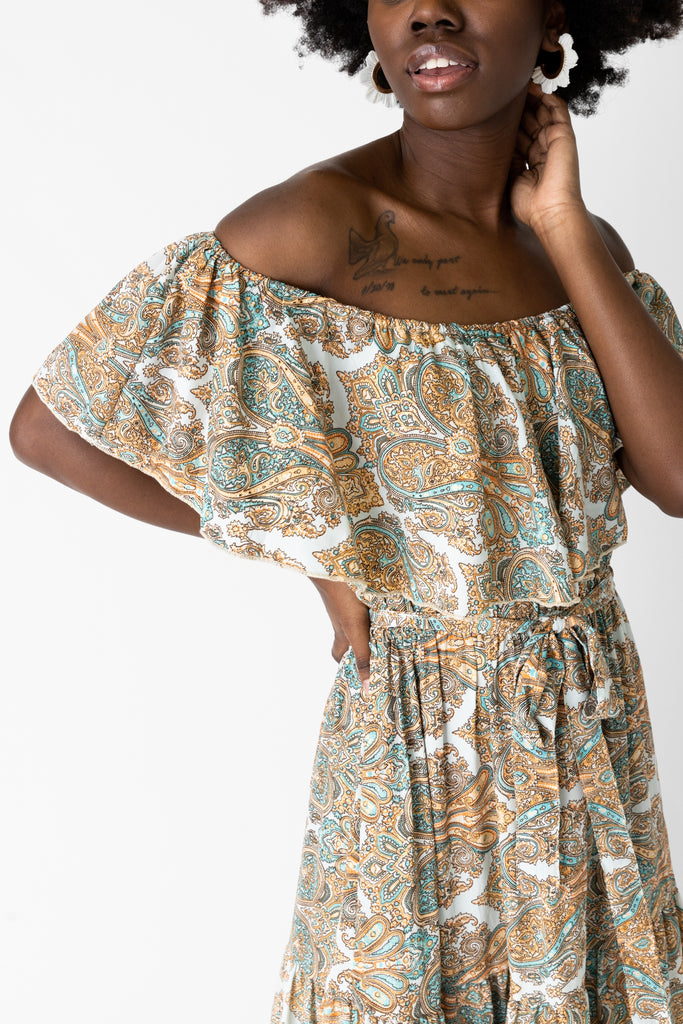 Archie Off The Shoulder Maxi Dress - fab'rik