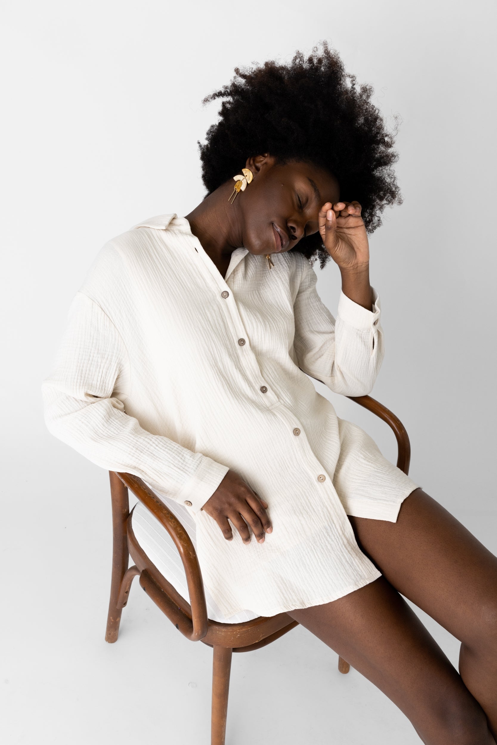 Lois Button Down Romper - fab'rik