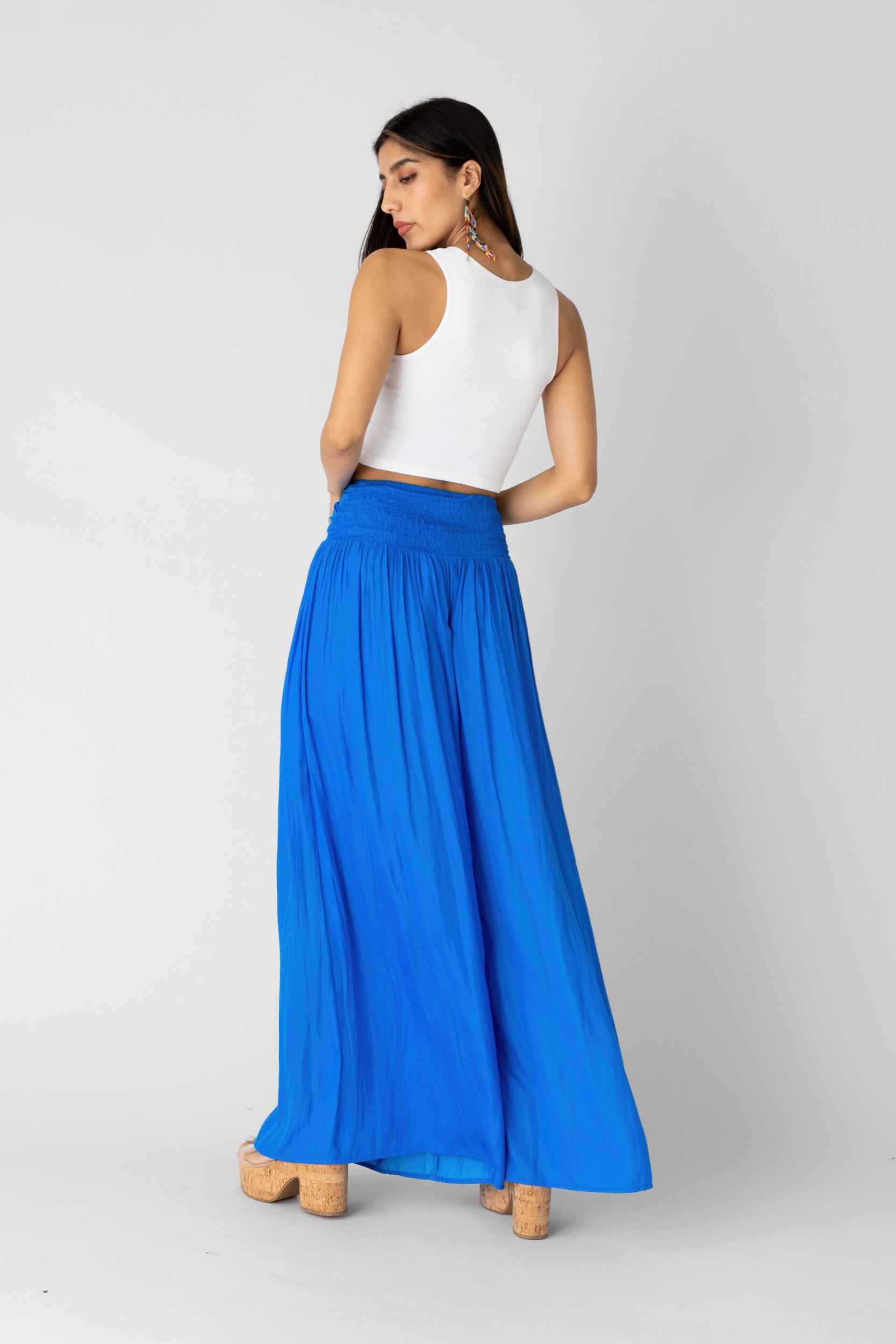 Iris Front Twist Detail Wide Leg Pants - fab'rik