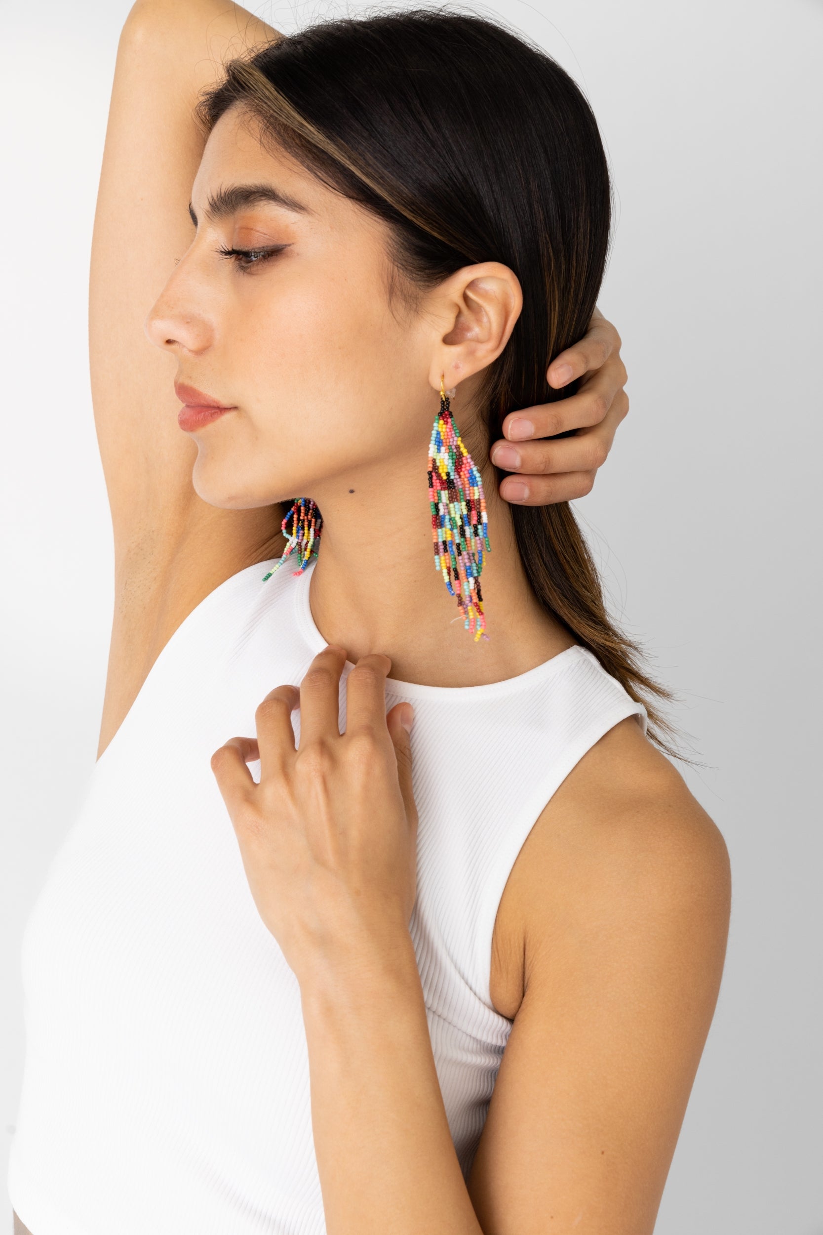 Riley Triangle Tassel Earring - fab'rik