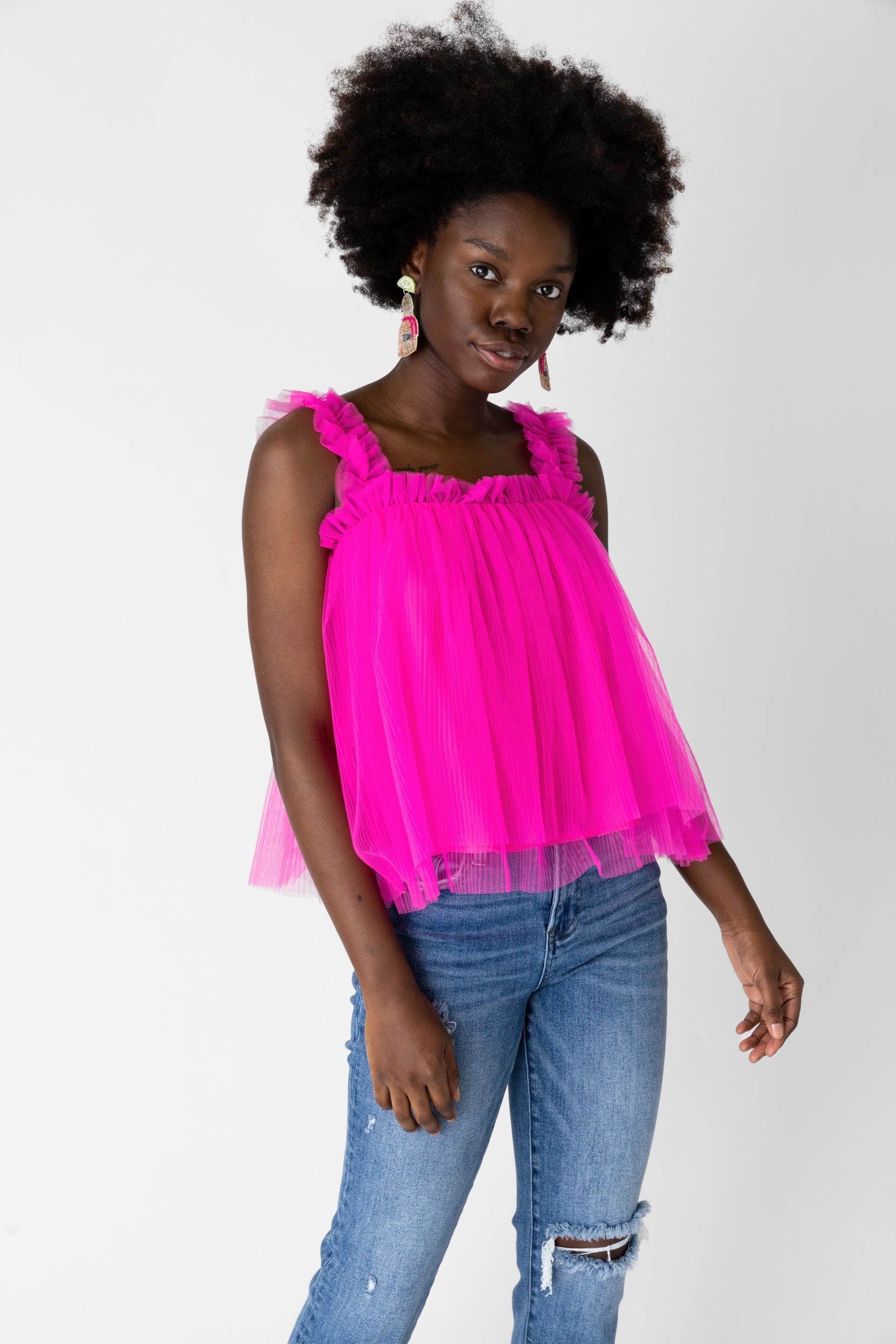 Elliot Ruched Strap Top - fab'rik