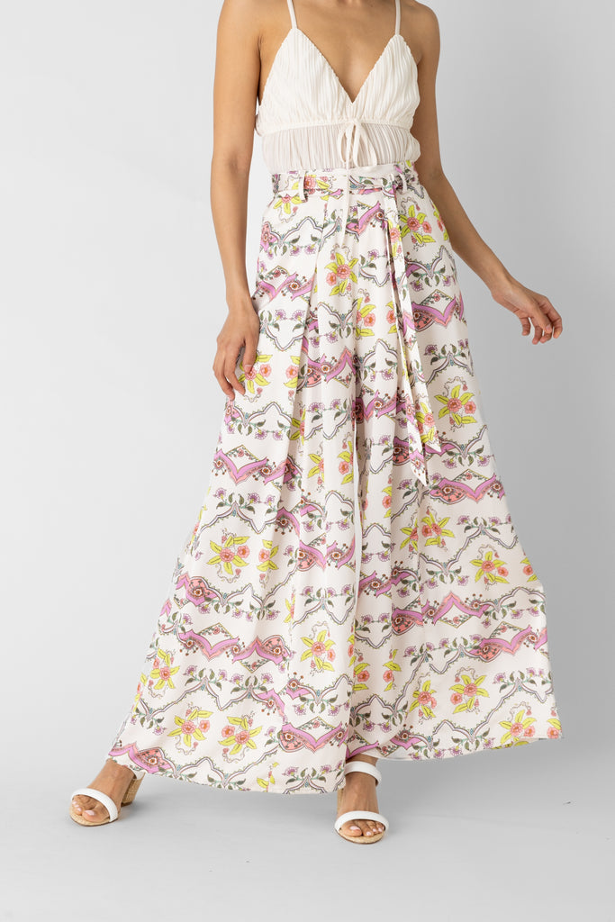 Katrina Printed Tie Pants - fab'rik