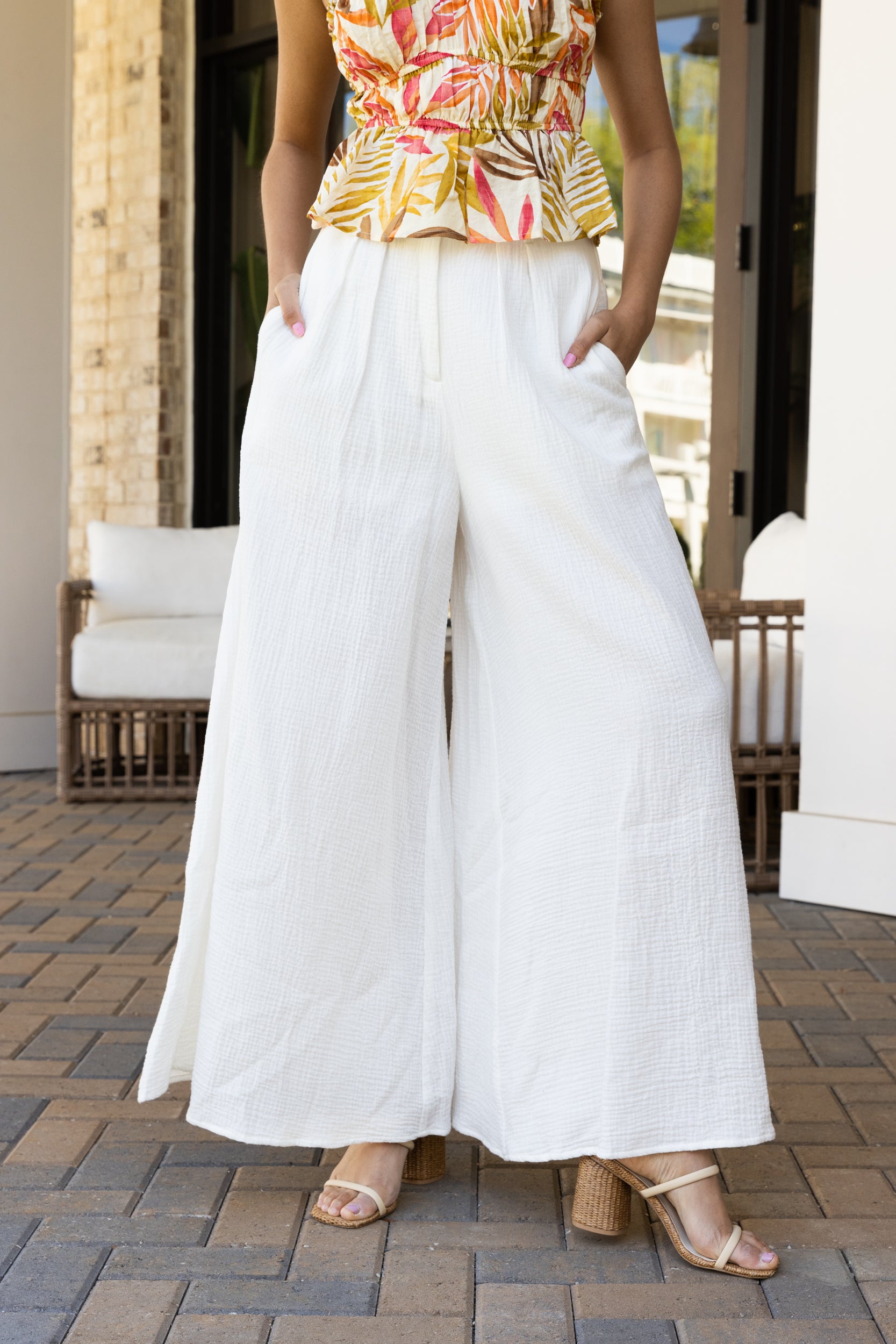 Lola Gauze Wide Leg Pants - fab'rik