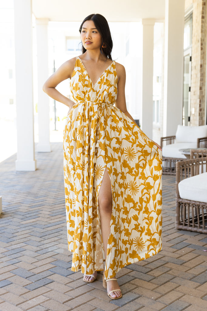 Rue Floral Printed Maxi Dress - fab'rik