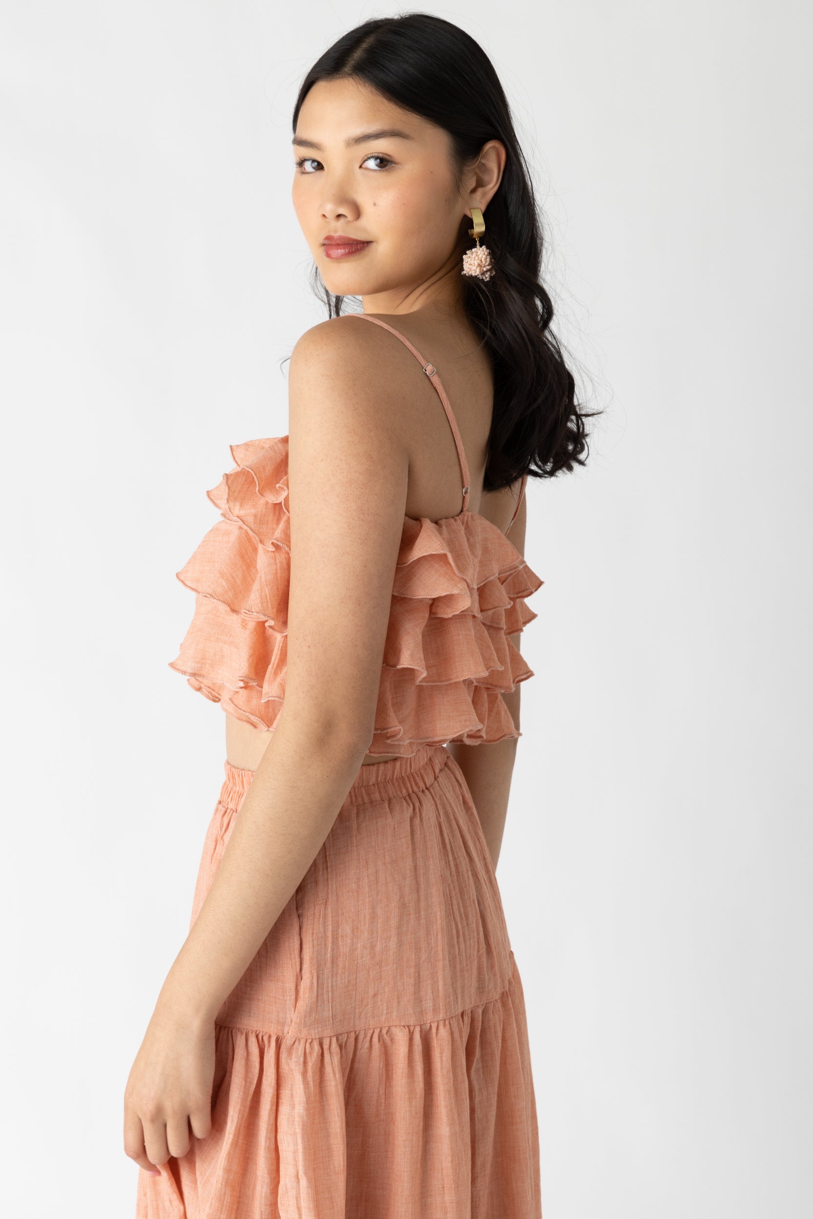 Ivy Ruffle Cropped Top - fab'rik