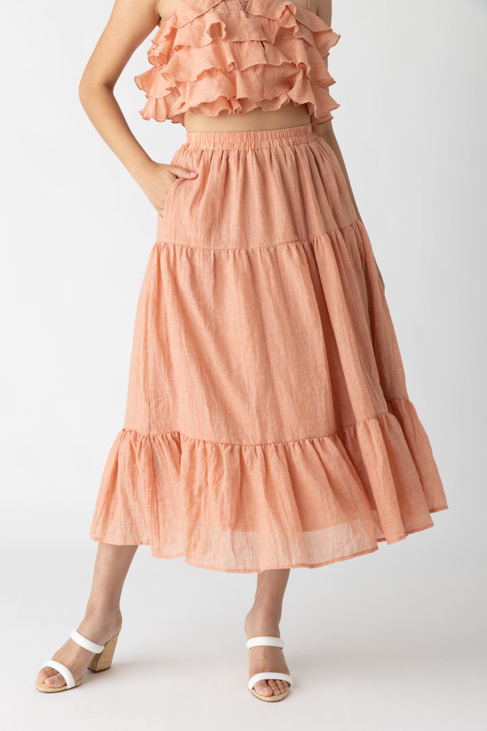 Ivy Tiered Maxi Skirt - fab'rik