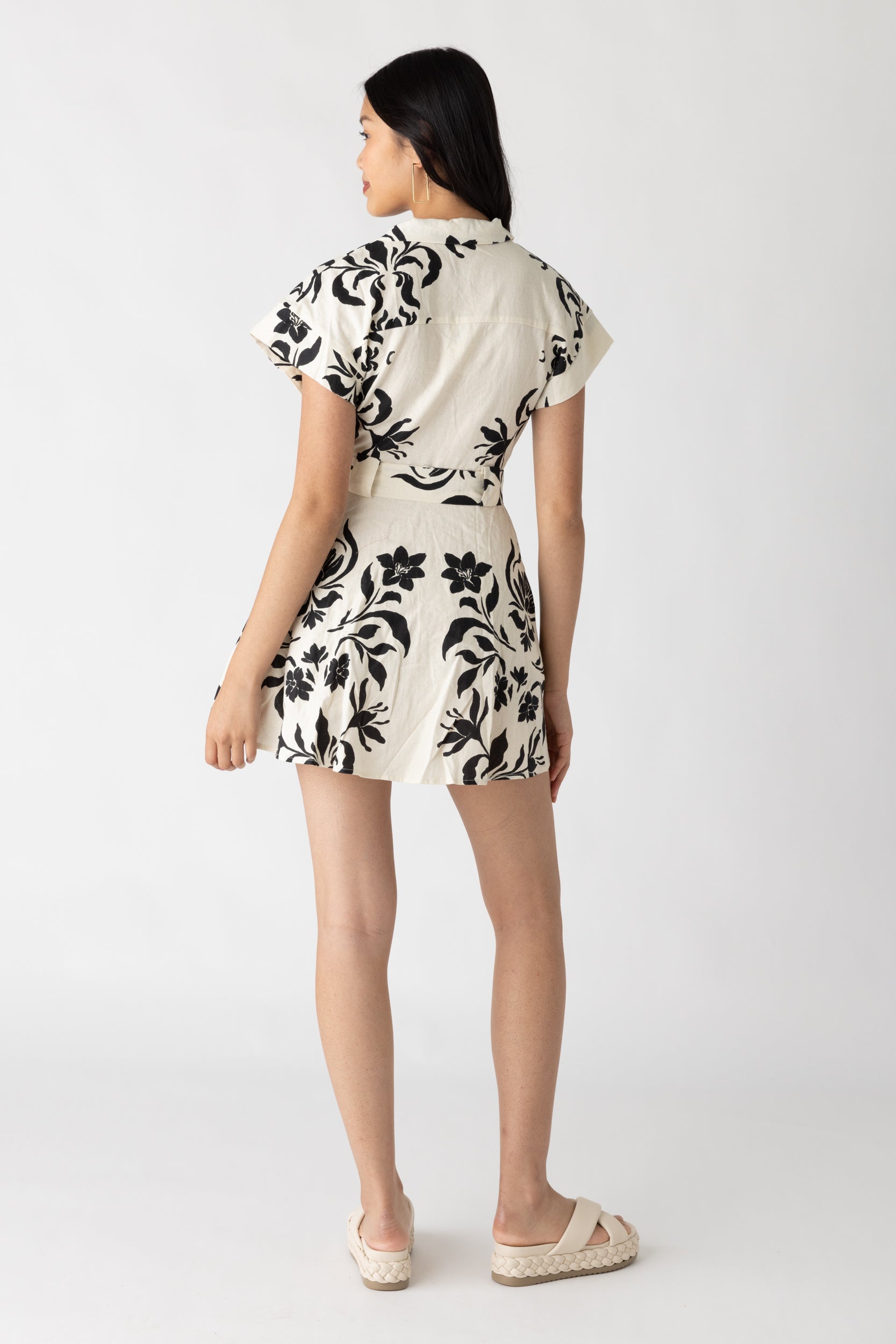 Lacy Floral Linen Dress - fab'rik
