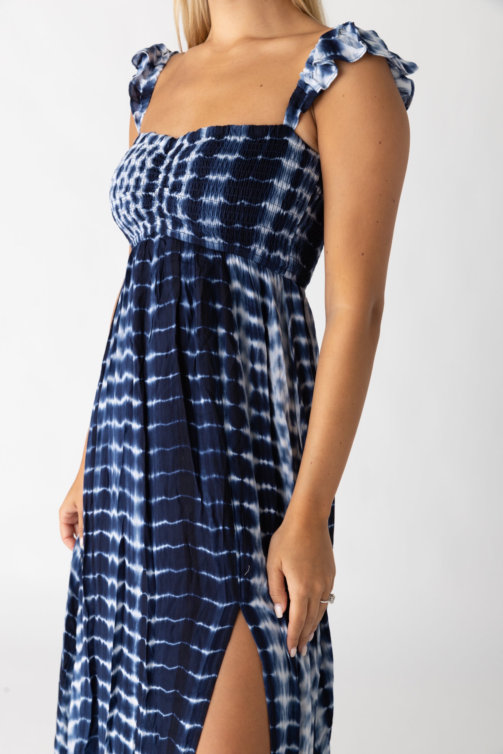 Alex Indigo Tie Dye Maxi Dress - fab'rik