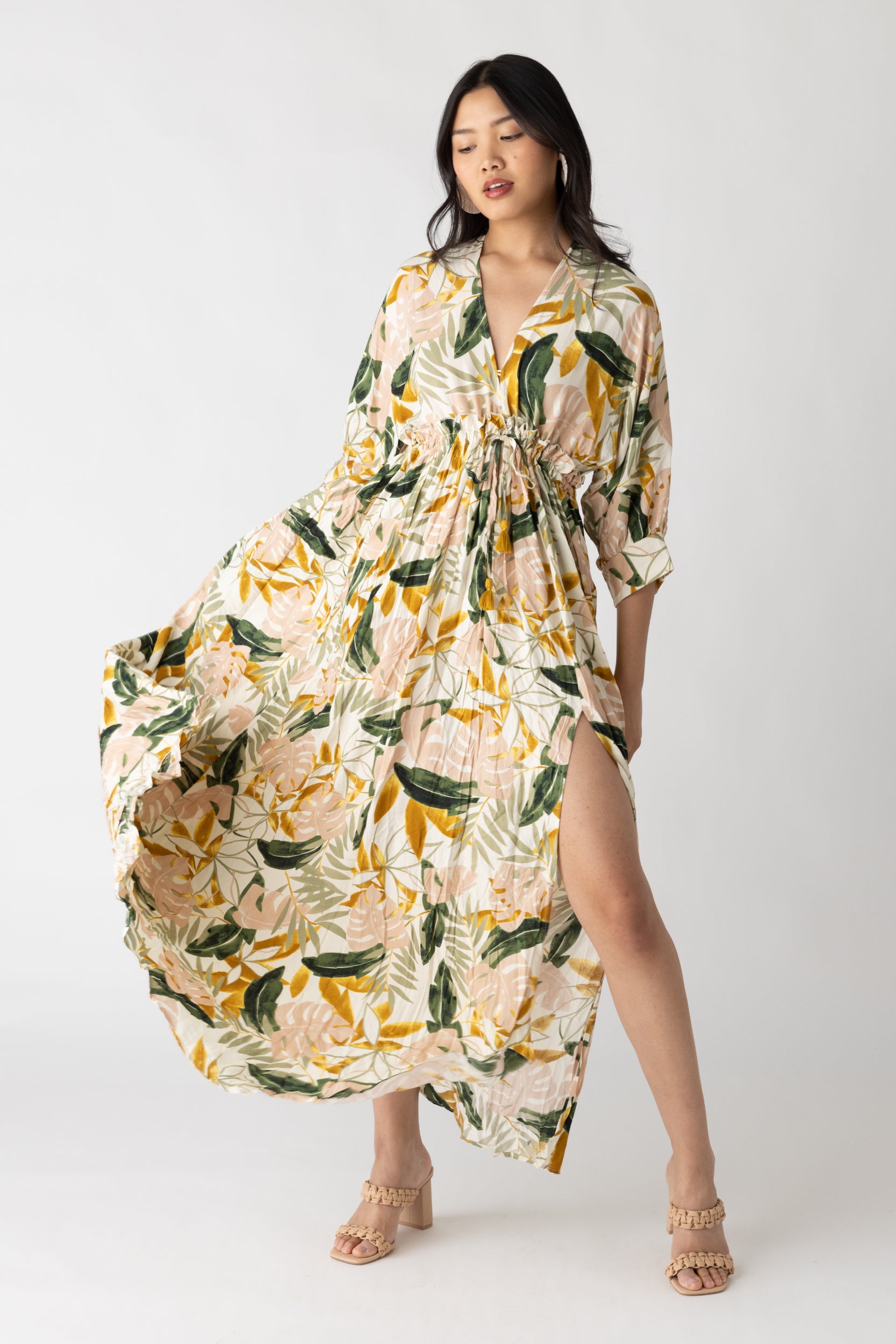 Blake Tropical Printed Maxi Dress - fab'rik