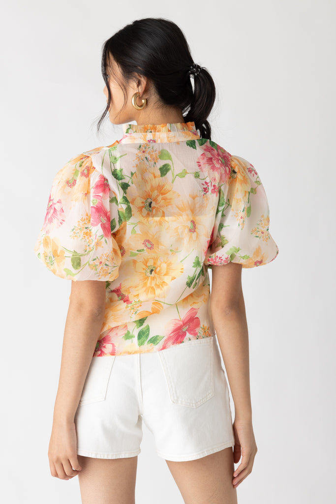 Rachel Short Sleeve Floral Blouse - fab'rik