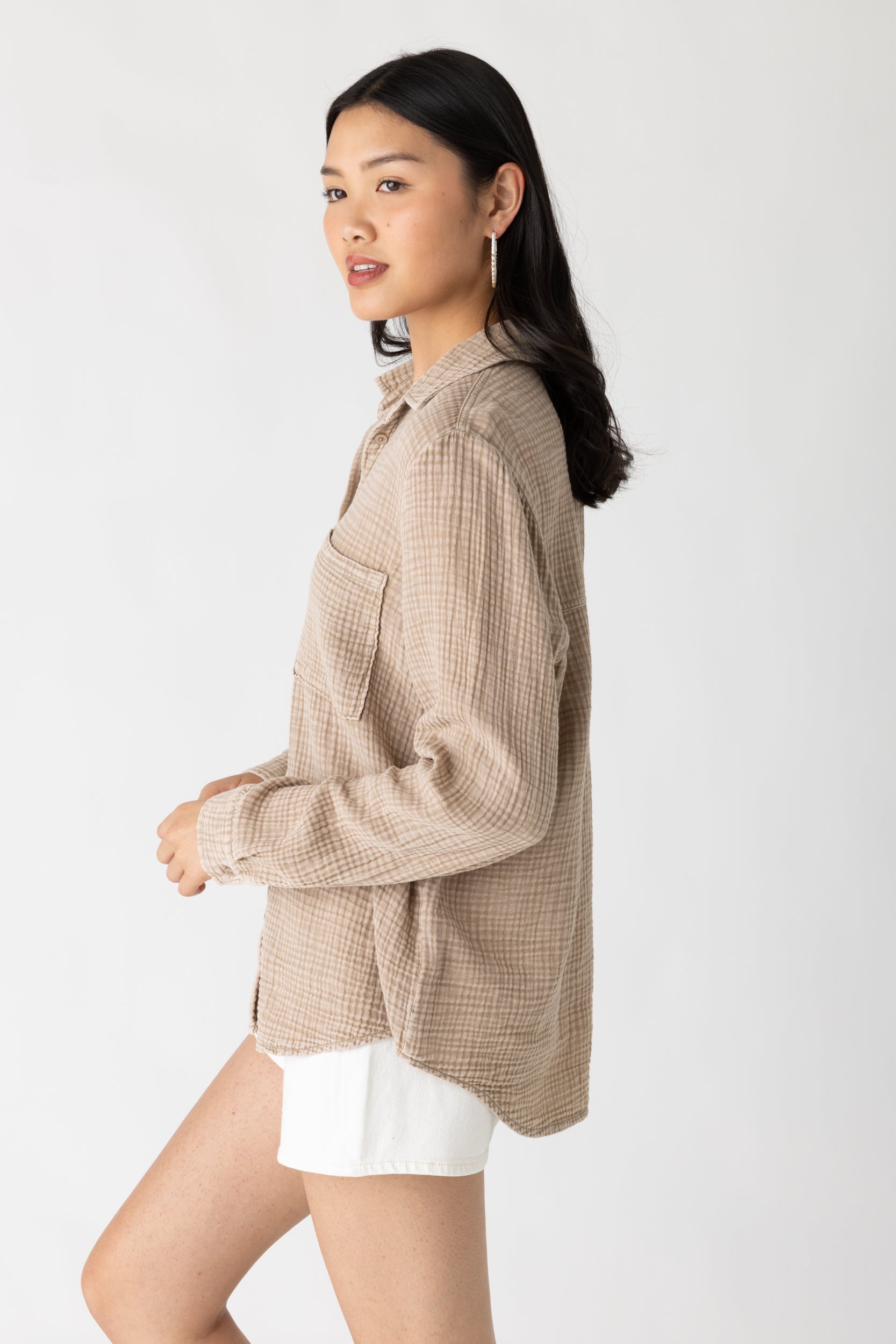 Z Supply Kaili Button Up Gauze Top - fab'rik
