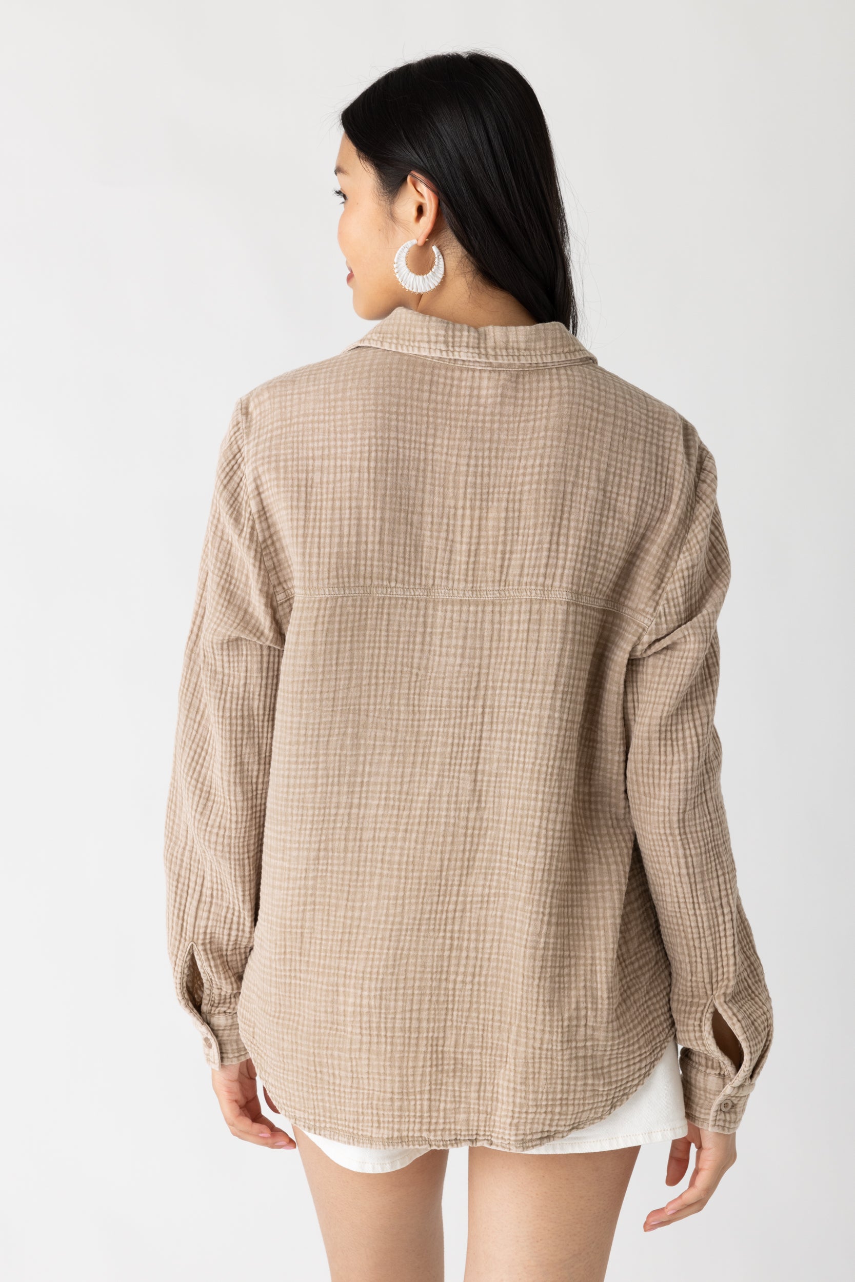 Z Supply Kaili Button Up Gauze Top - fab'rik