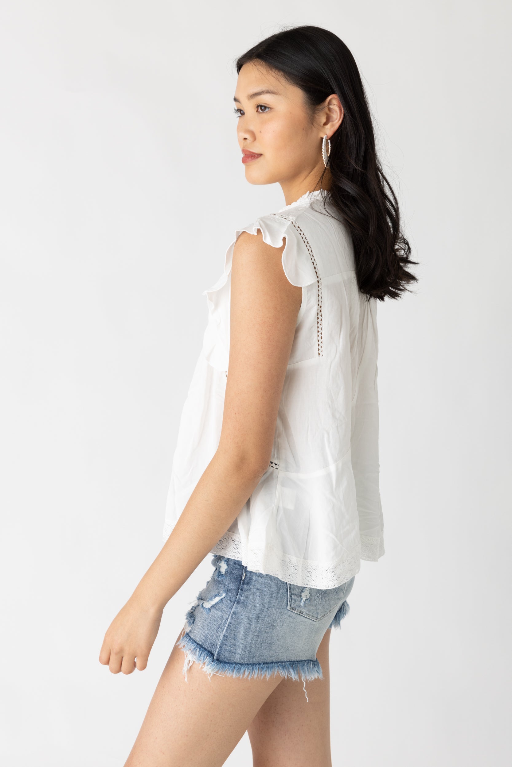Adriana Sleeveless Peasant Blouse - fab'rik