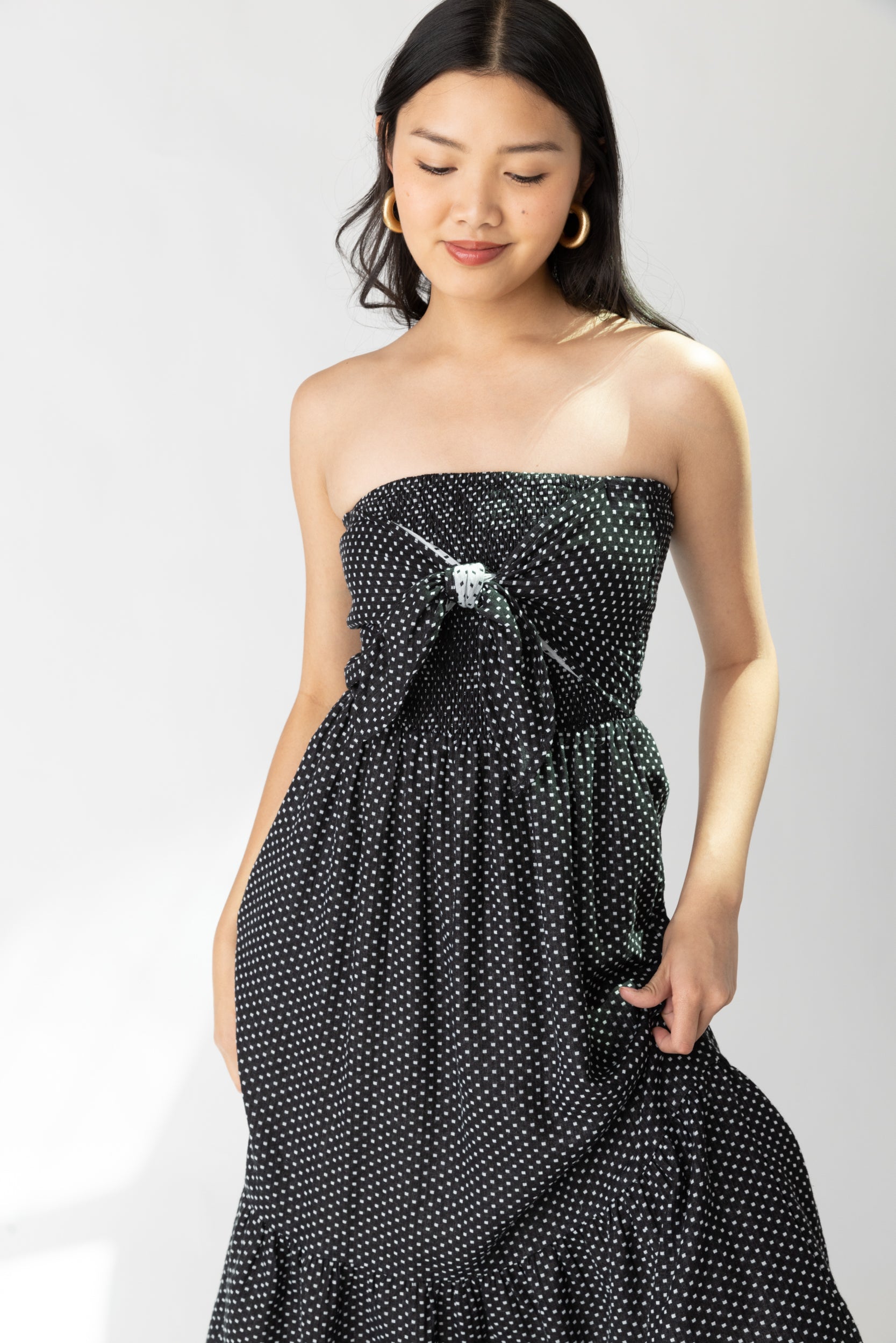 Francis Strapless Smocked Dress - fab'rik