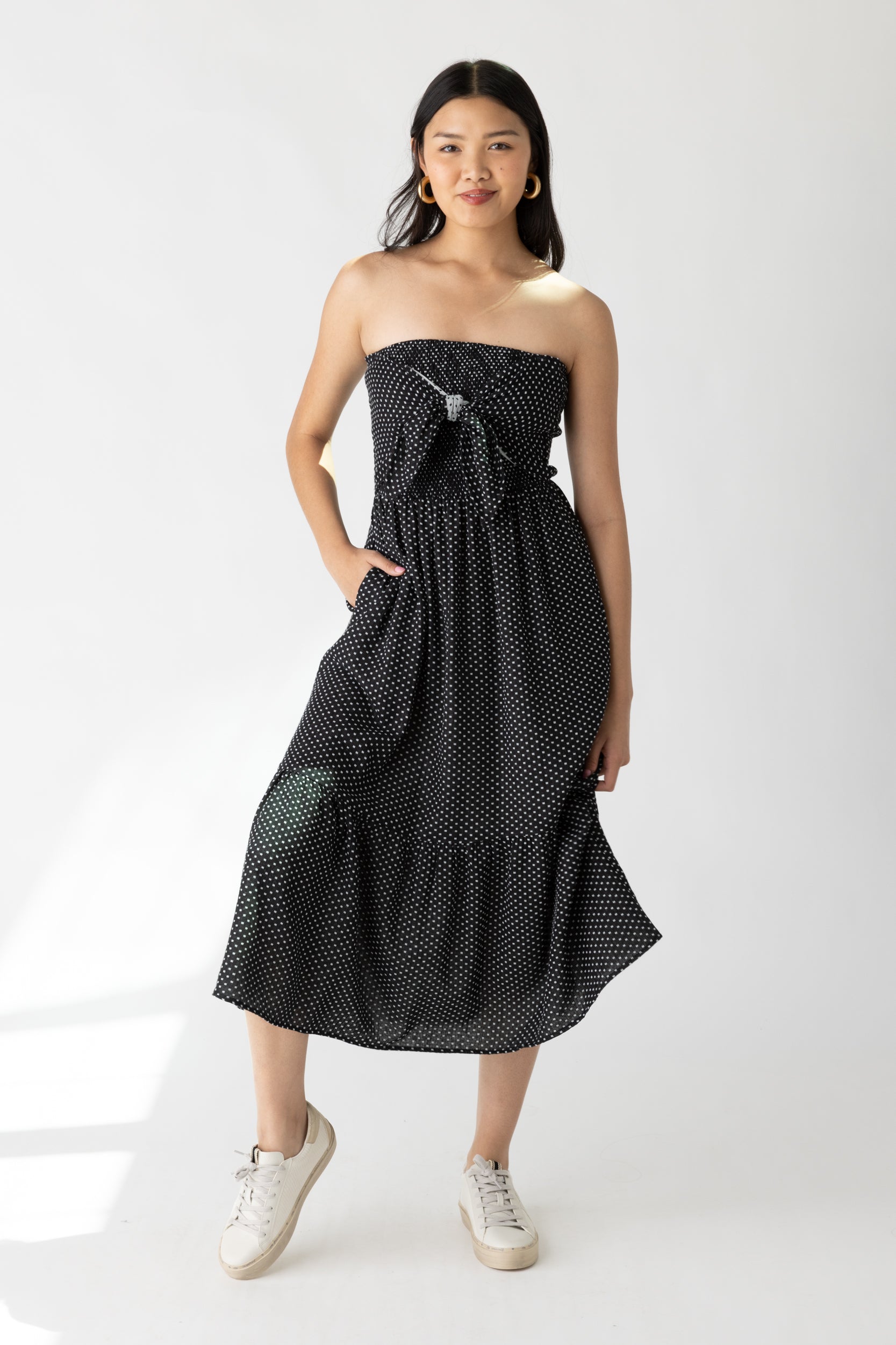 Francis Strapless Smocked Dress - fab'rik