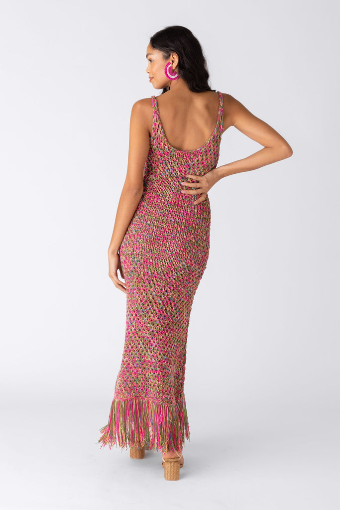 Alexa Crochet Fringed Midi Dress - fab'rik