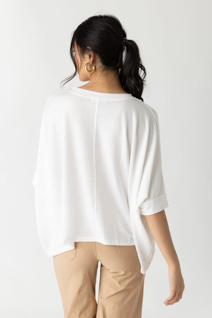 Brenna Oversized V Neck Tee - fab'rik