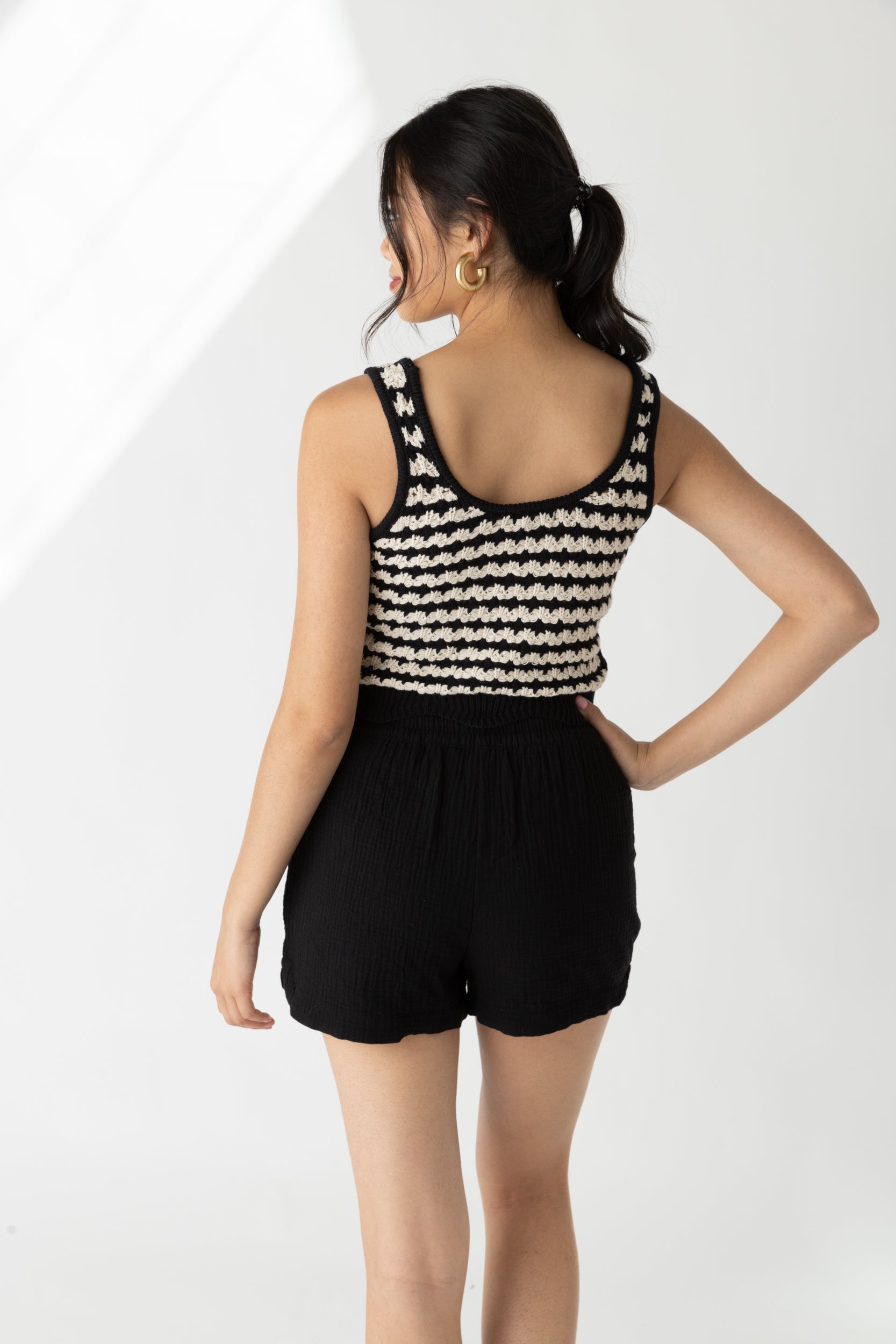 Pena Cropped Crochet Tank - fab'rik