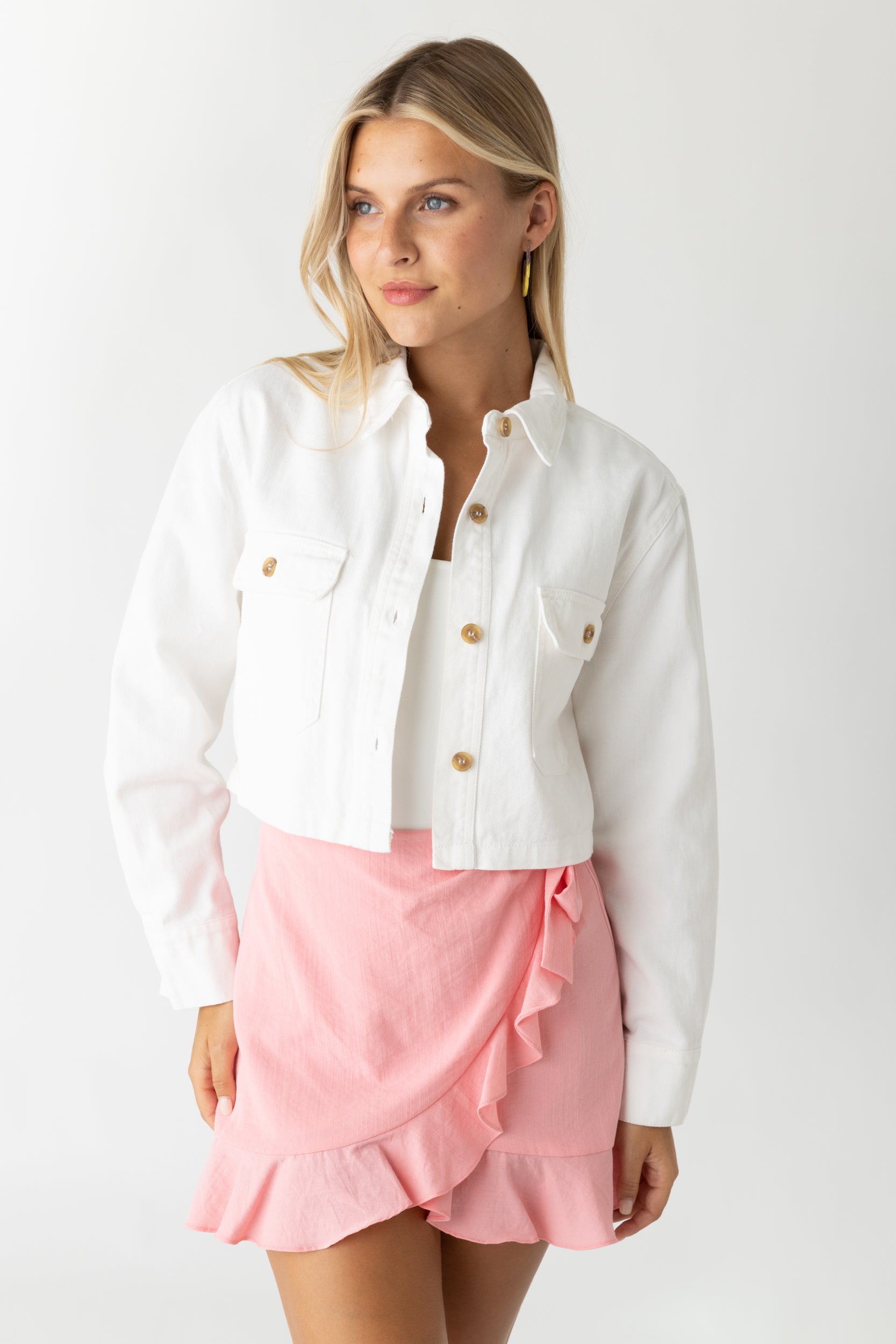 Lily Cropped Denim Jacket - fab'rik