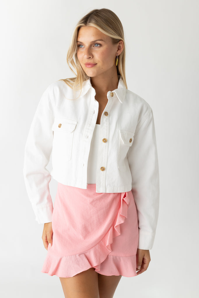Lily Cropped Denim Jacket - fab'rik