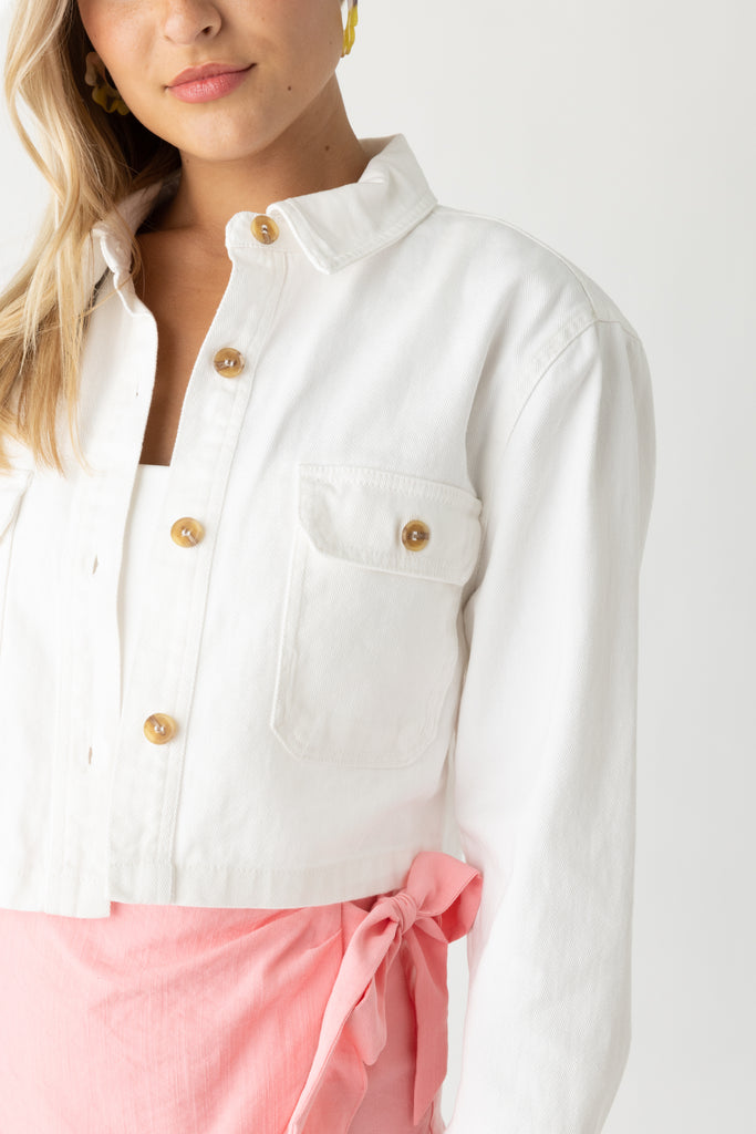 Lily Cropped Denim Jacket - fab'rik