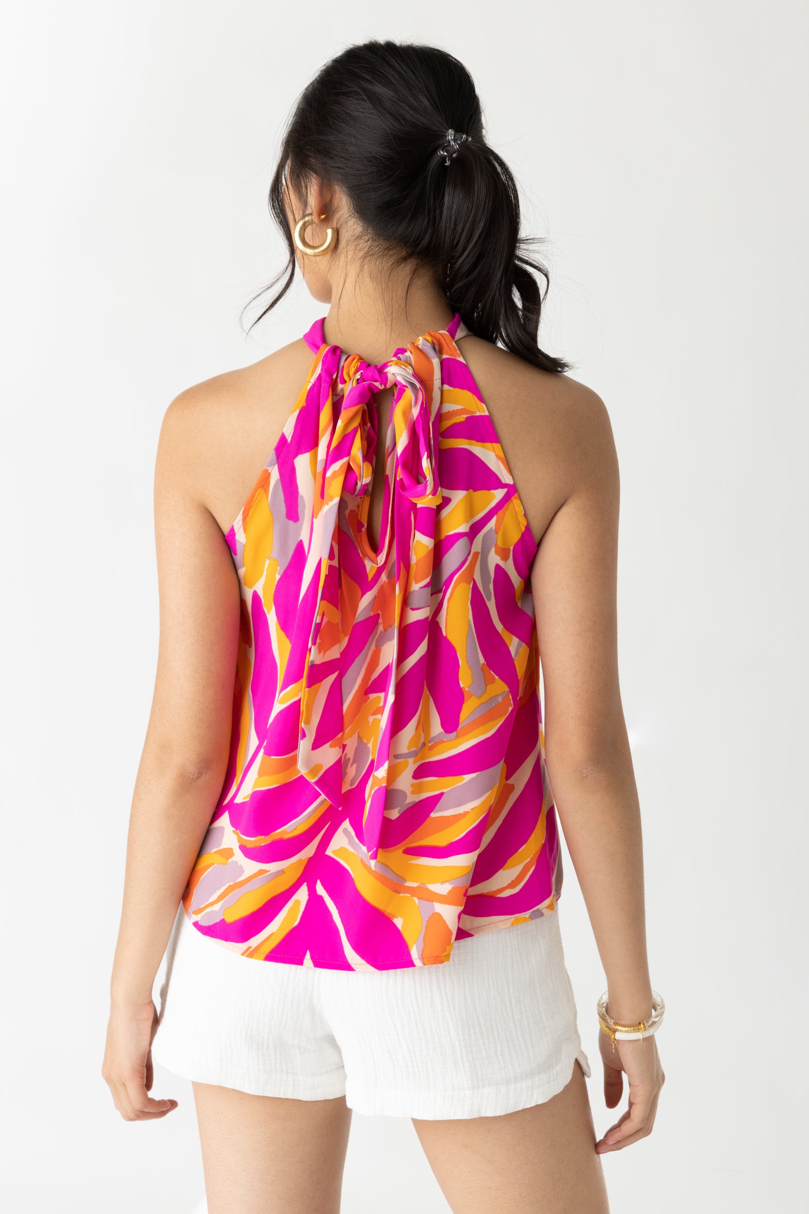 Amelia Printed Halter Top - fab'rik