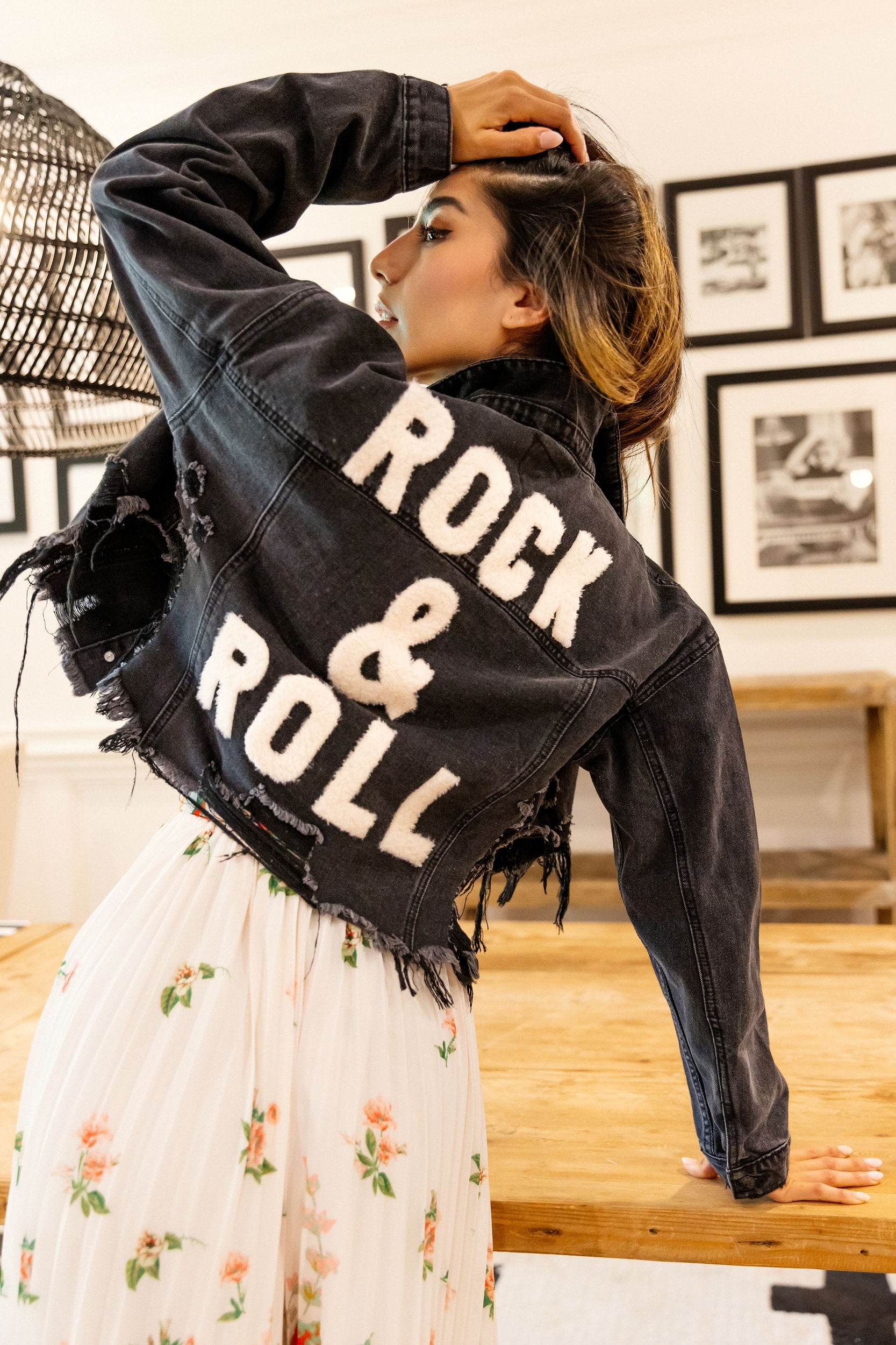 The Fortner Cropped Rock N Roll Jean Jacket - fab'rik