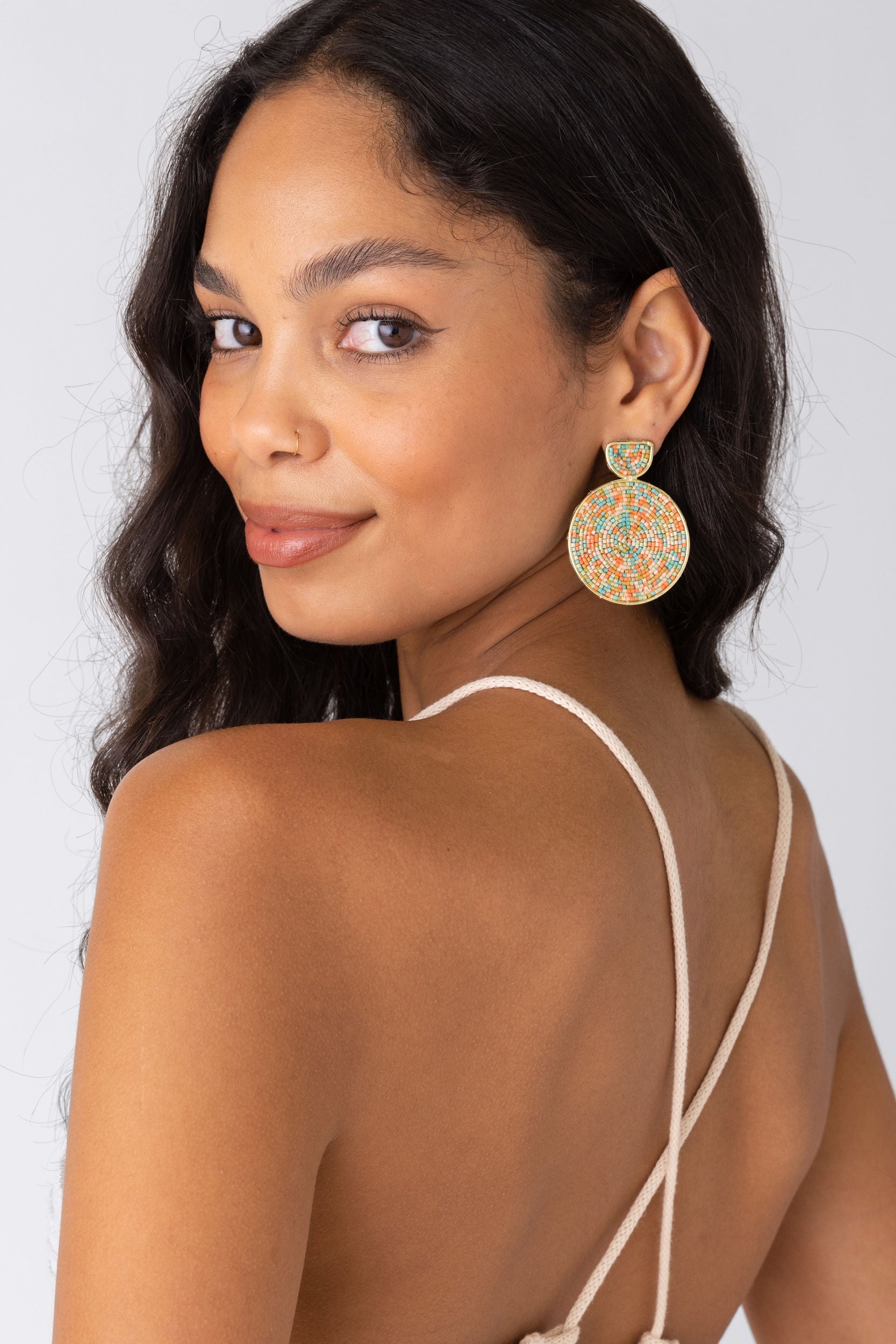 Ink + Alloy Confetti Large Circle Earring - fab'rik