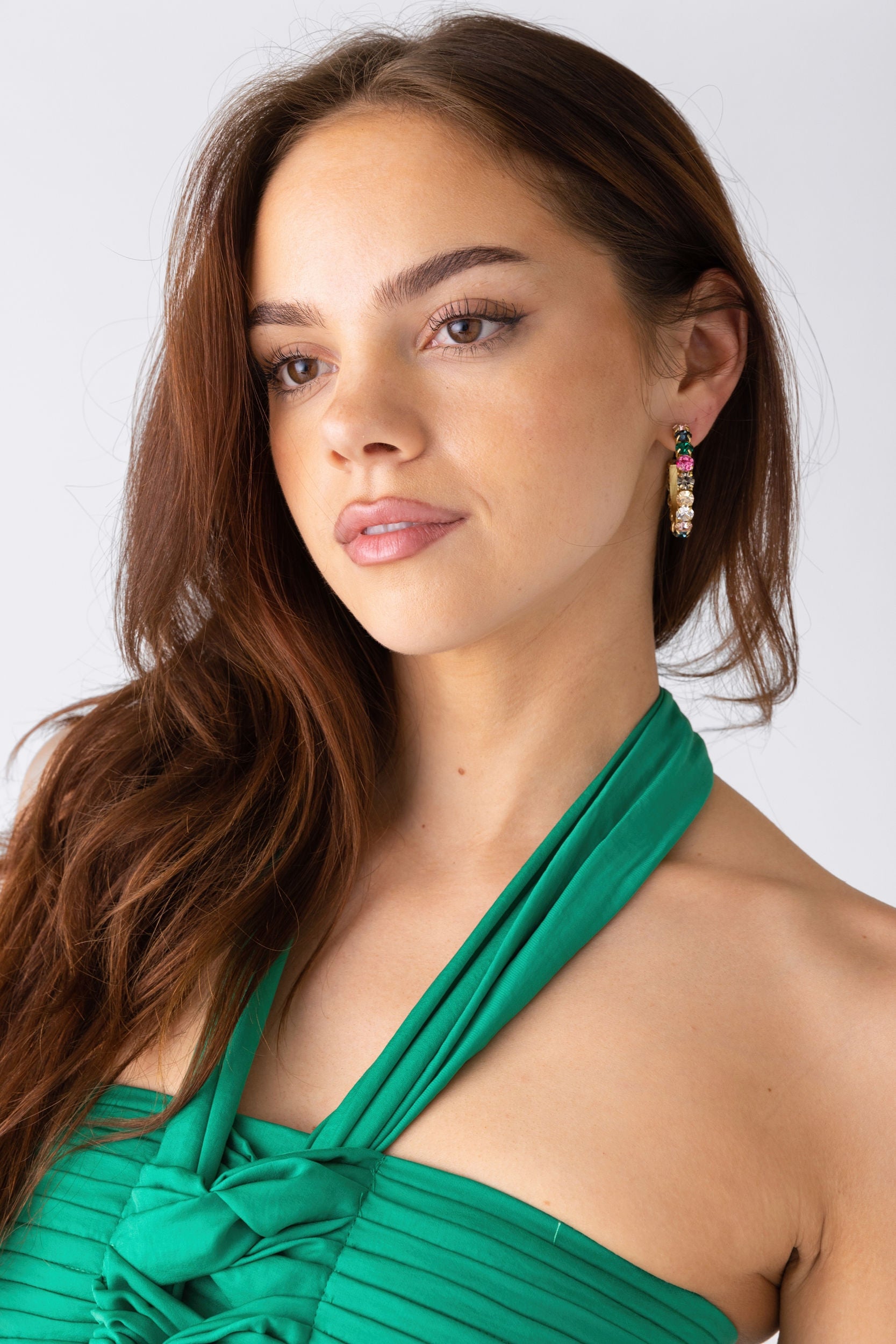 Ink + Alloy Mixed Large Hoop Earrings Rainbow - fab'rik